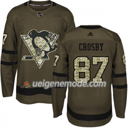 Herren Eishockey Pittsburgh Penguins Trikot Sidney Crosby 87 Adidas 2017-2018 Camo Grün Authentic